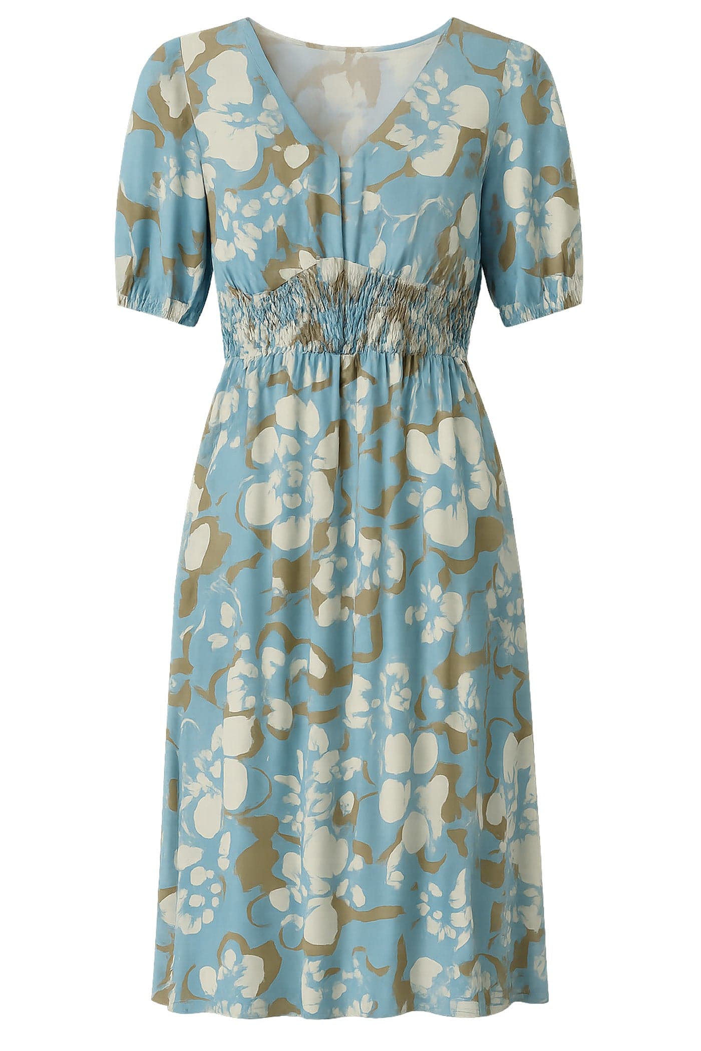 LILIA DRESS AQUA FLORA