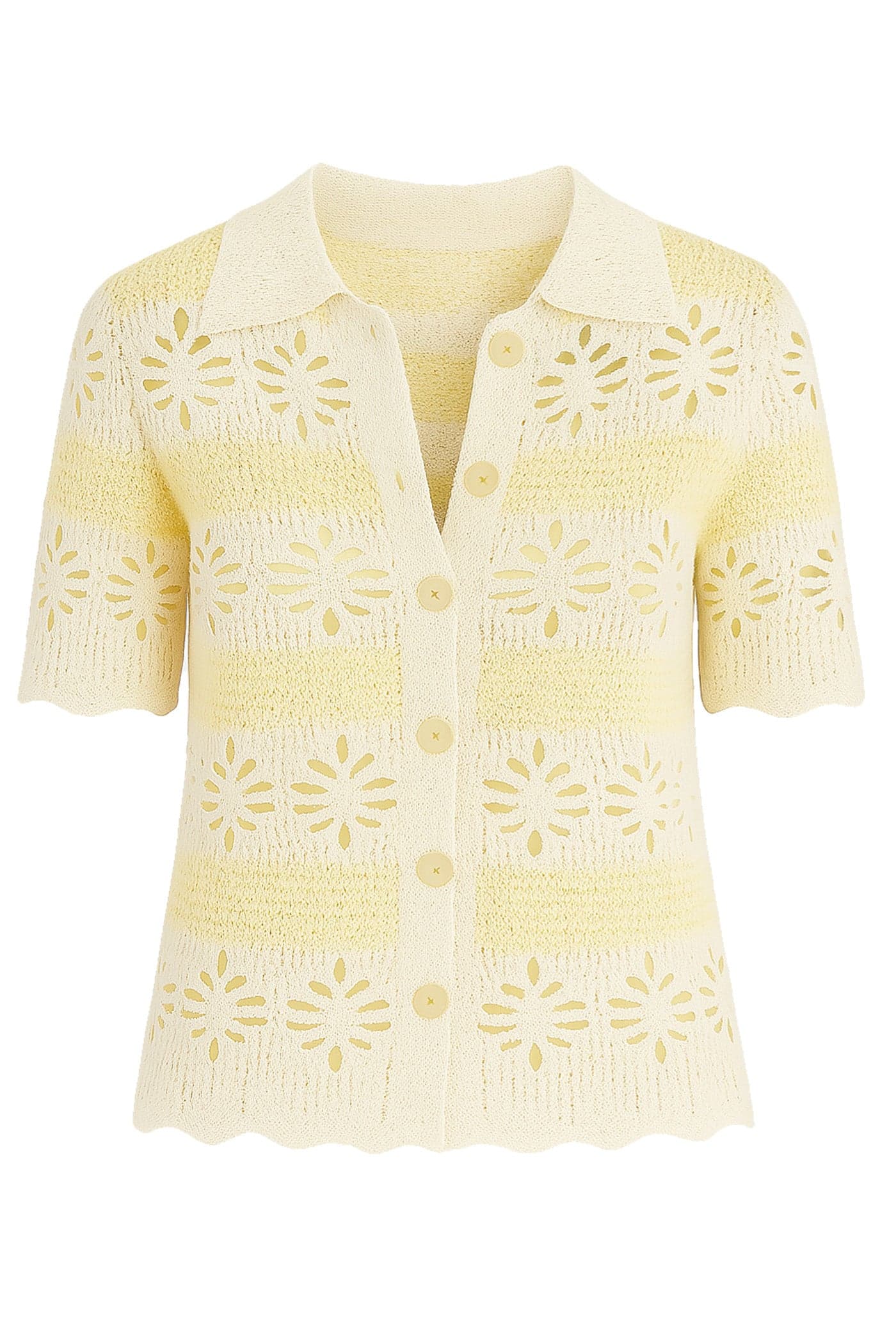 ANDRINE TOP CREAM/YELLOW